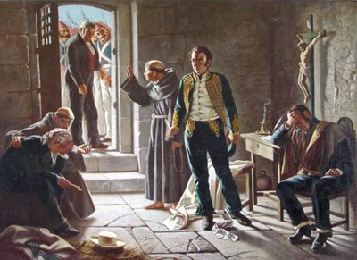 The Last Moments of General Jose Miguel Carrera by Juan Francisco Gonzales